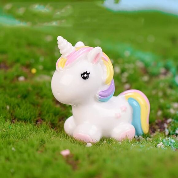 Mini Unicorn Figurines Statue,Rainbow Unicorn Cake Toppers Decoration(Pack of 8) - Picture 6 of 7